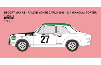 Decal – Ford Escort Mk.I - Rallye Monte Carlo 1969 - # 27 Mikkola / # 29 Piot LIMITED